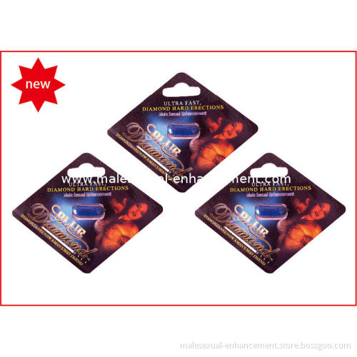 Healthy Blue Diamond For Natural Herbs Male Enhancement With 24 Capsules / Box